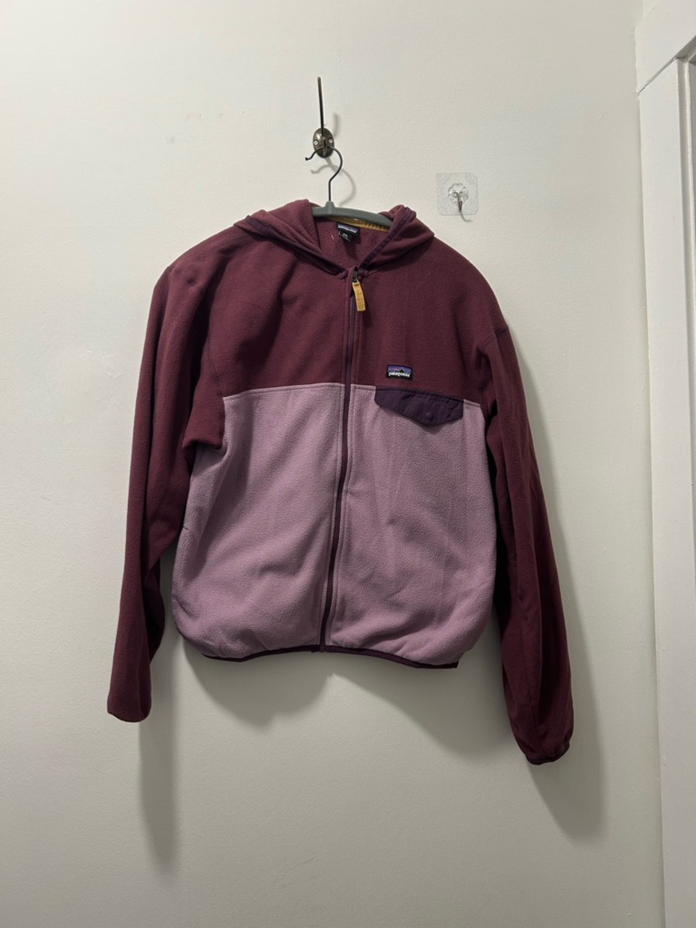 Patagonia Two-Tone Zip Fleece Hoodie, girls XXL